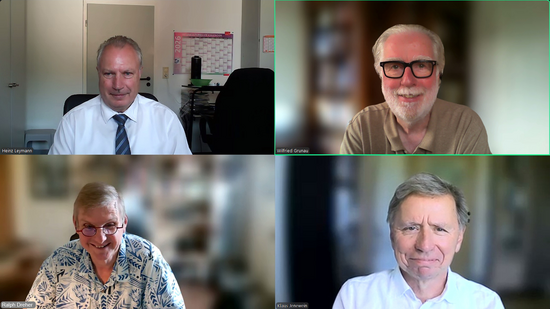 Dr. Heinz Leymann, Wilfried Grunau, Prof. Dr. Ralph Dreher und Prof. Dr. Klaus Jenewein. Bild ZBI
