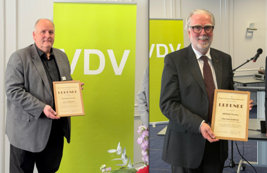 Ehrenmitglied Burkhard Kreuter (li) und Ehrenpräsident Wilfried Grunau (re.). Foto: F. Bloch Burkhard Kreuter (li) und Wilfried Grunau (re.). Foto: F. Bloch