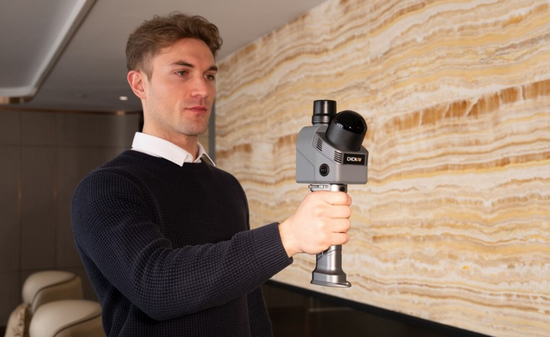 Der tragbare SLAM-Scanner CHCNAV RS7 erfasst 3D-Daten mit hoher Dichte in Innenräumen. Bild: CHCNAV