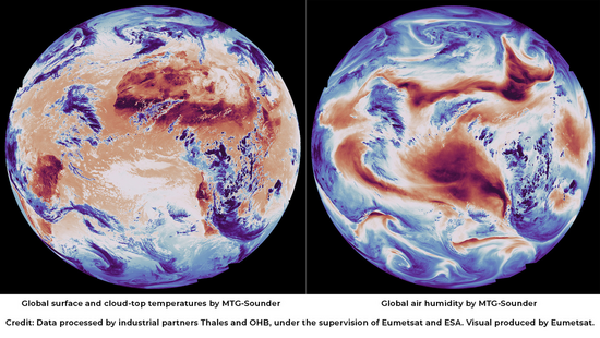 Credit: Data processed by industrial partners Thales and OHB, under the supervision of Eumetsat and ESA. Visual produced by Eumetsat. Credit: Data processed by industrial partners Thales and OHB, under the supervision of Eumetsat and ESA. Visual produced by Eumetsat.