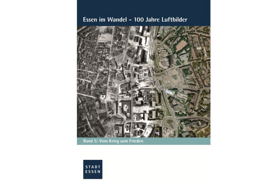 Collage von der Innenstadt mit Luftbildern aus den Jahren 1926 bis 2022. © Amt für Geoinformation, Vermessung und Kataster/RVR Collage von der Innenstadt mit Luftbildern aus den Jahren 1926 bis 2022. © Amt für Geoinformation, Vermessung und Kataster/RVR
